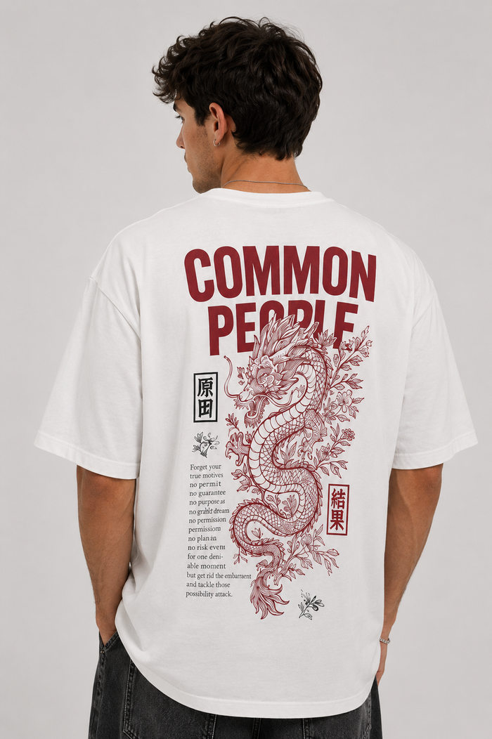 Dragon Sage - Off - White - Oversized T-shirt