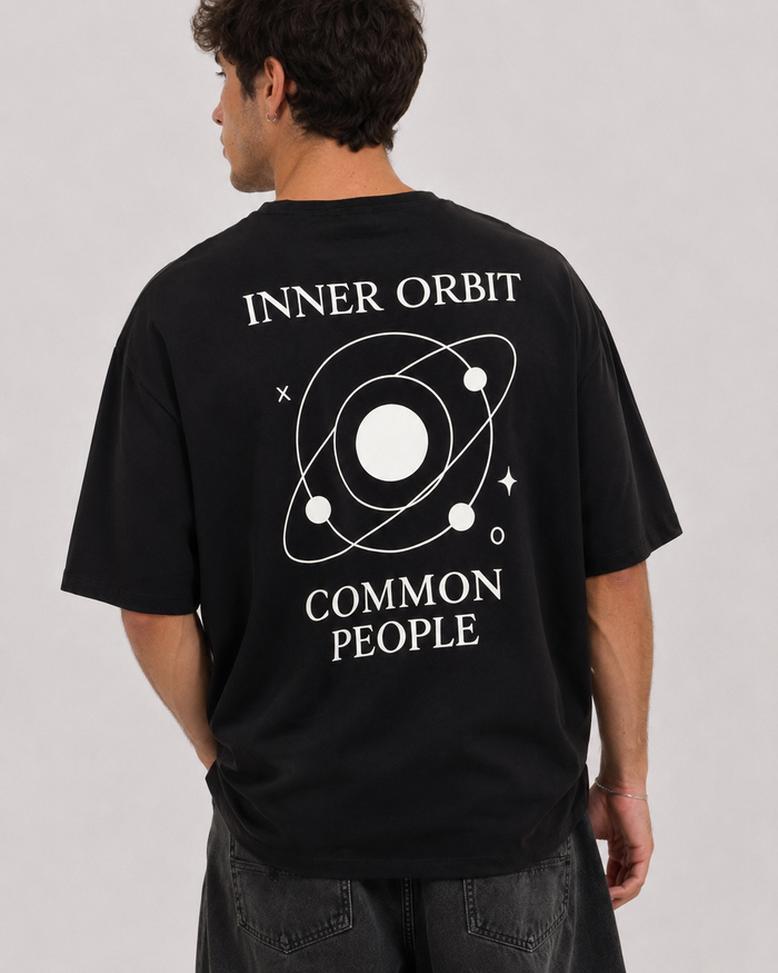 Inner Orbit - Black - Oversized T-shirt
