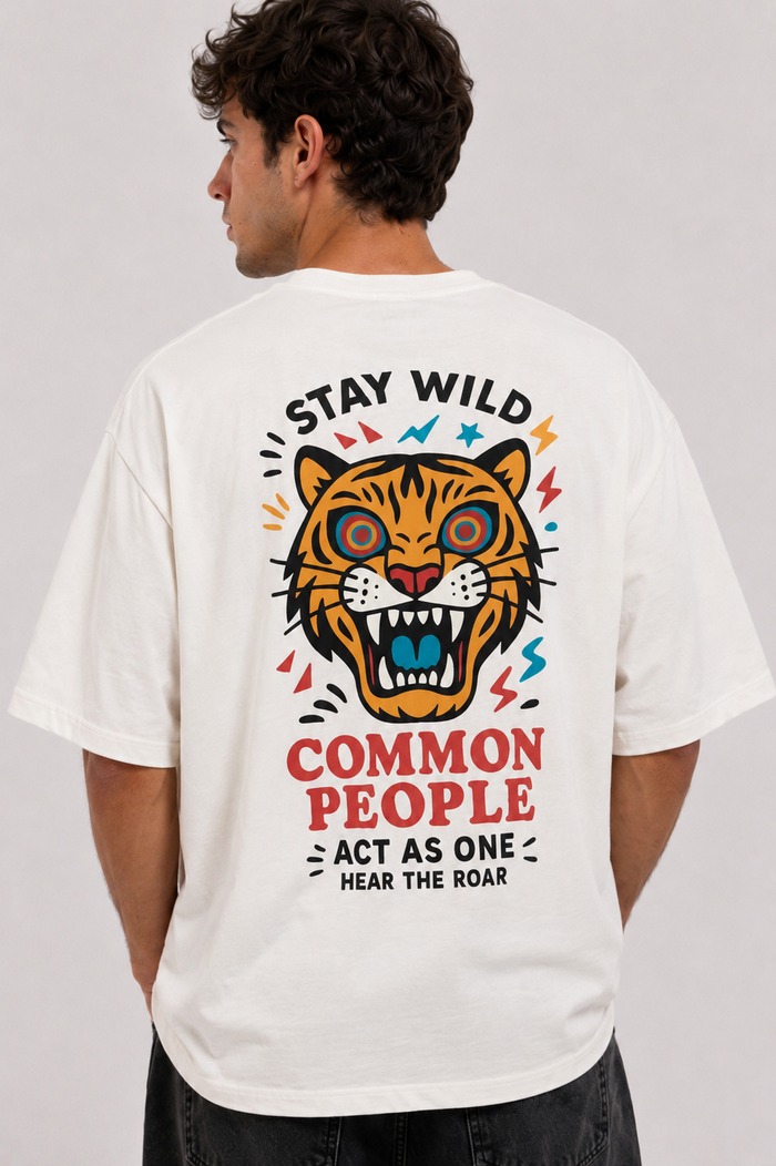 Stay Wild - Off - White - Oversized - T-shirt