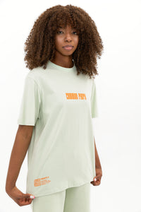 Logo Yosun Yeşili Oversize T-shirt