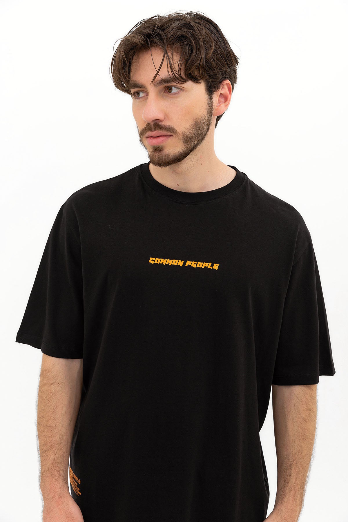 Emoji Face Siyah Oversize T-shirt