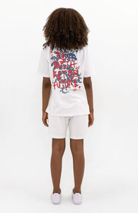 Retro Future Beyaz Oversize T-shirt