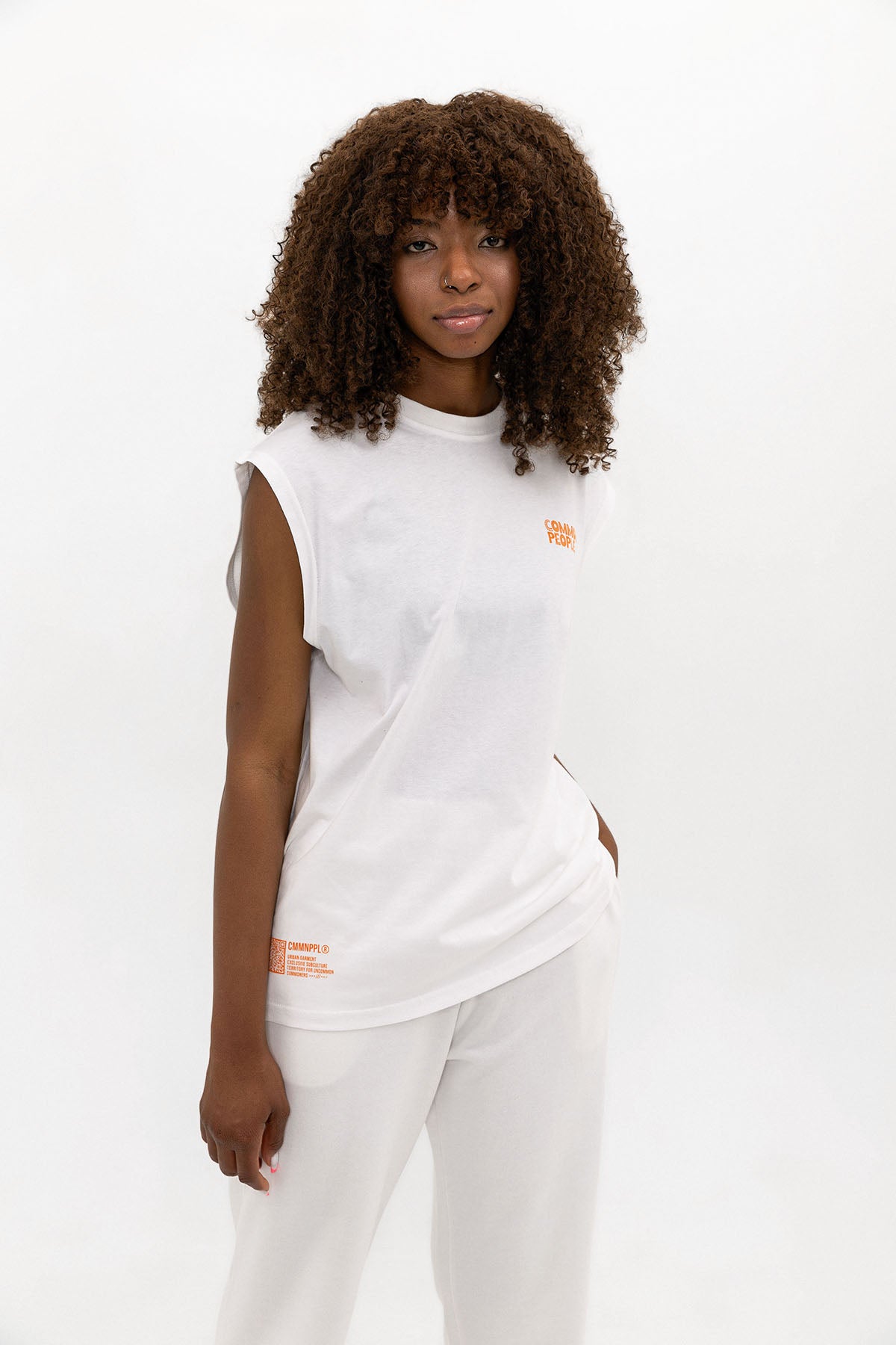 Sense Beyaz Kolsuz Unisex T-shirt
