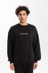 Essential Siyah Oversize Sweatshirt