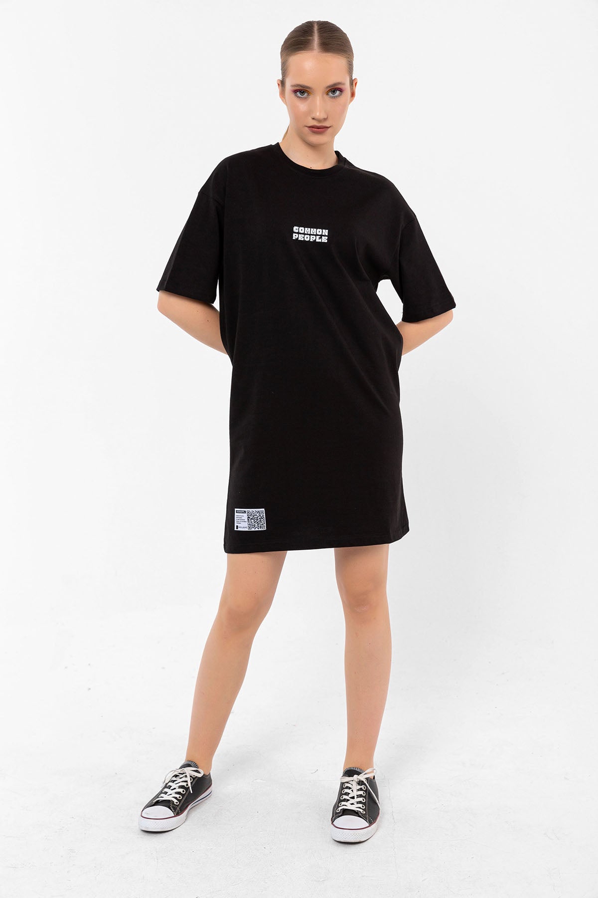 To Be Siyah Oversize T-shirt Elbise