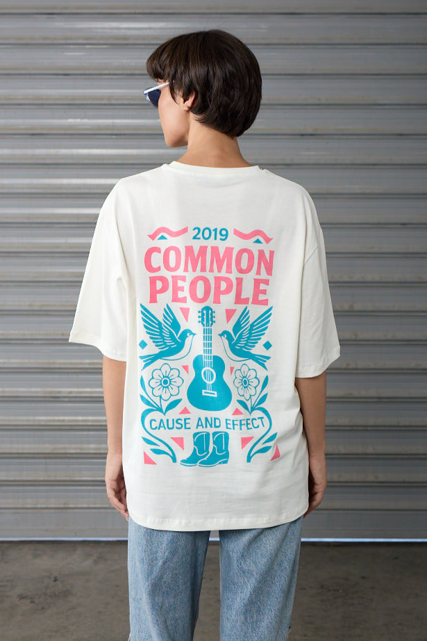 Cause & Country - Off - White - Oversized T-shirt
