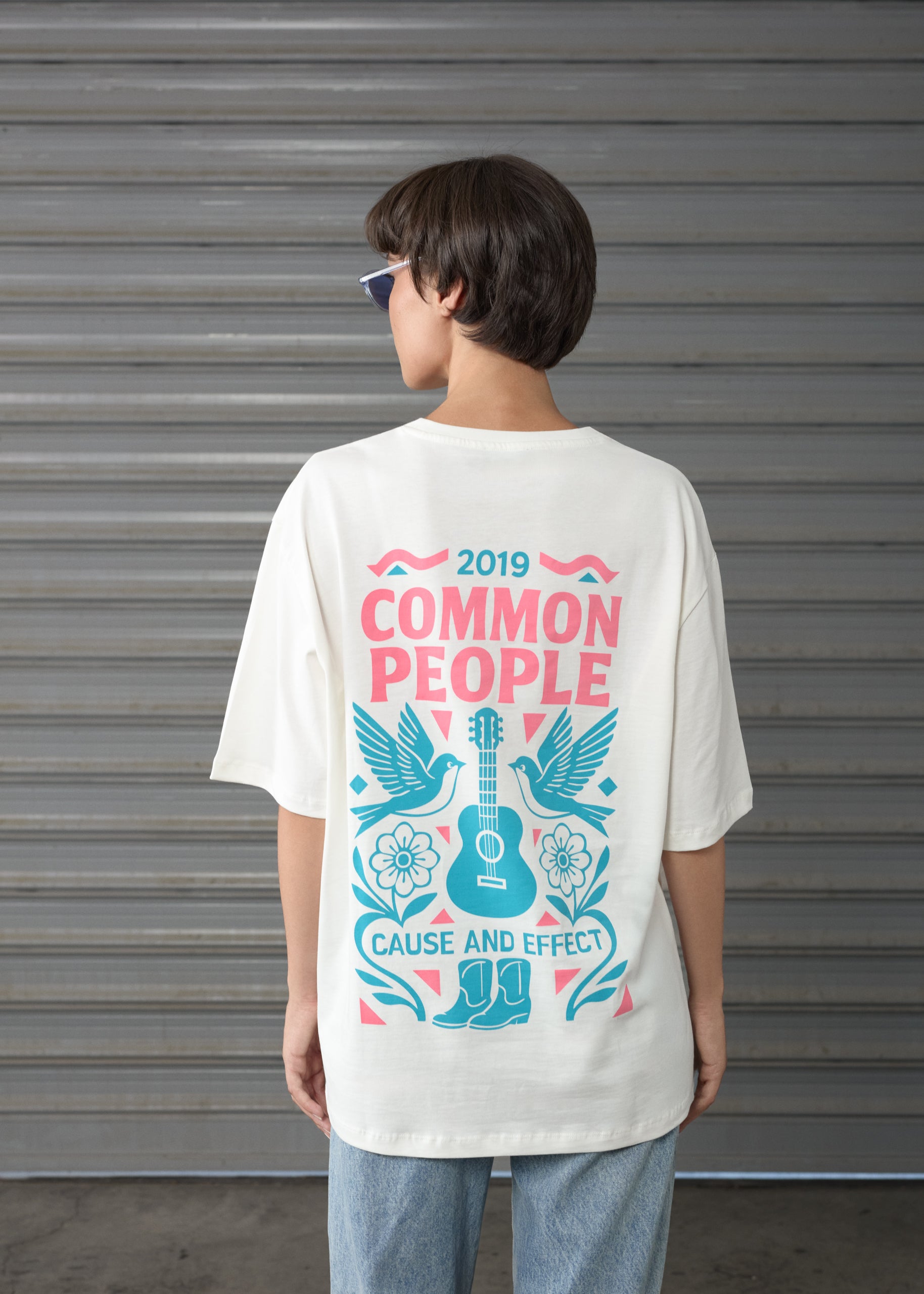 Cause & Country - Off - White - Oversized T-shirt