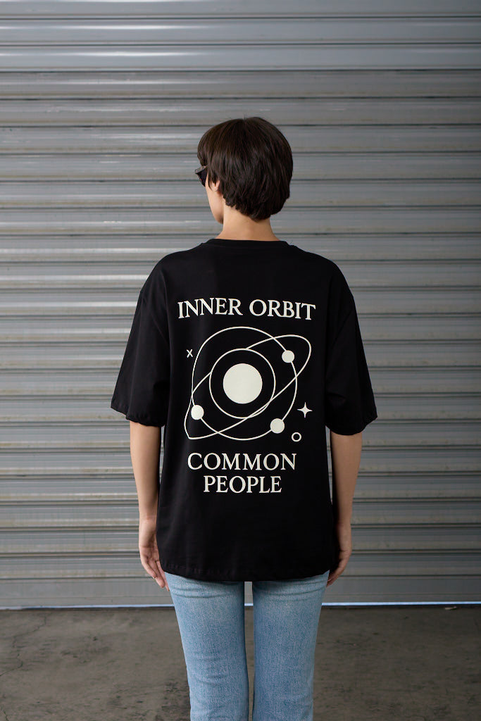 Inner Orbit - Black - Oversized T-shirt