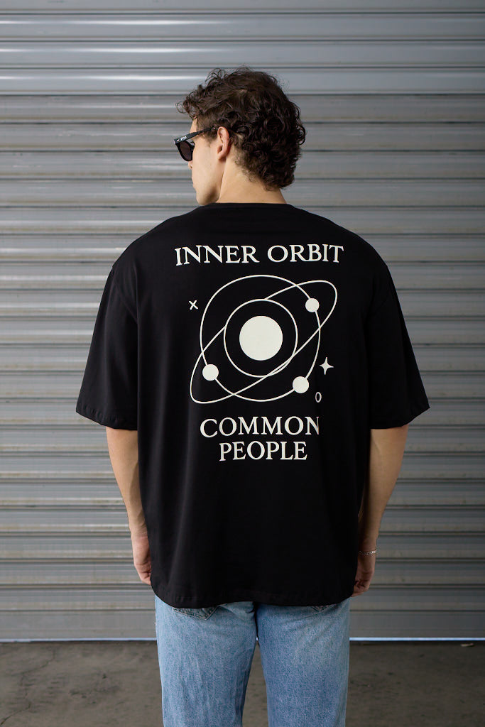Inner Orbit - Black - Oversized T-shirt