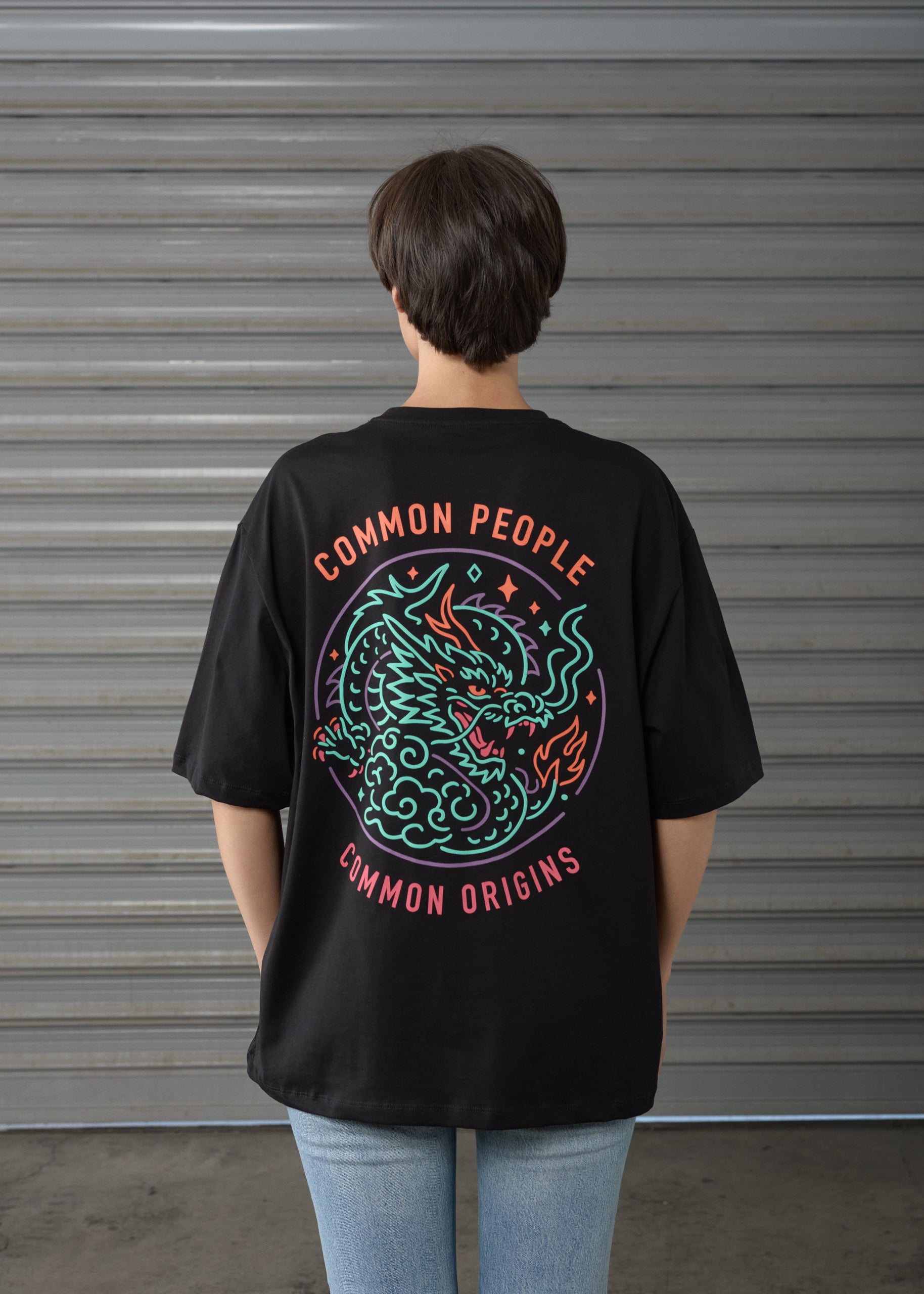 Neon Serpent - Black -  Oversized T-shirt
