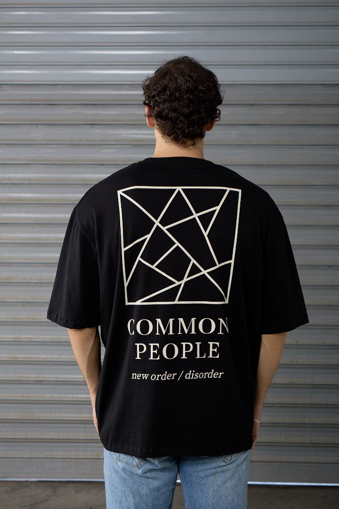 New Order - Black -  Oversized T-shirt