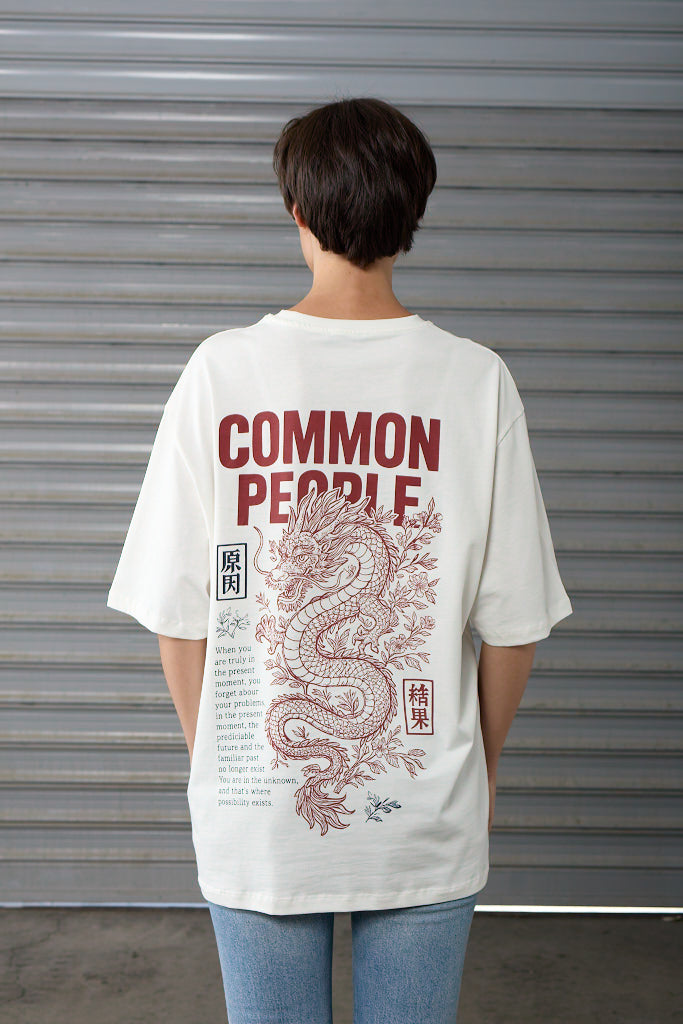 Dragon Sage - Off - White- Oversized T-shirt