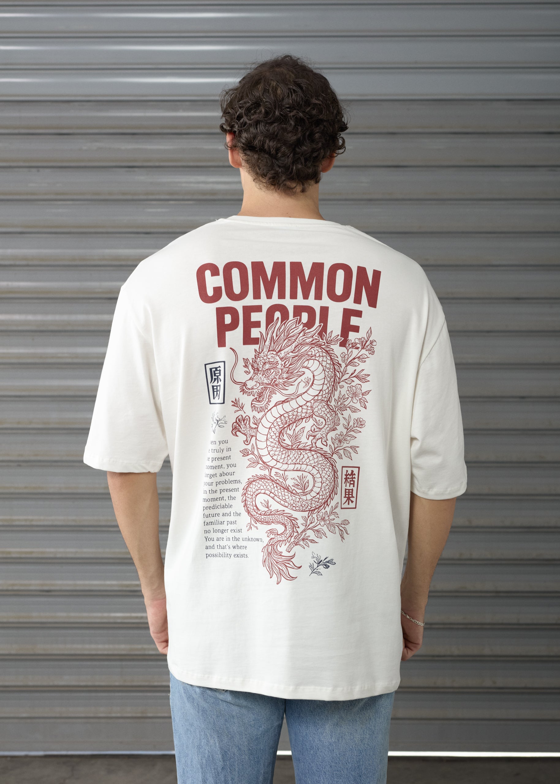 Dragon Sage - Off - White - Oversized T-shirt