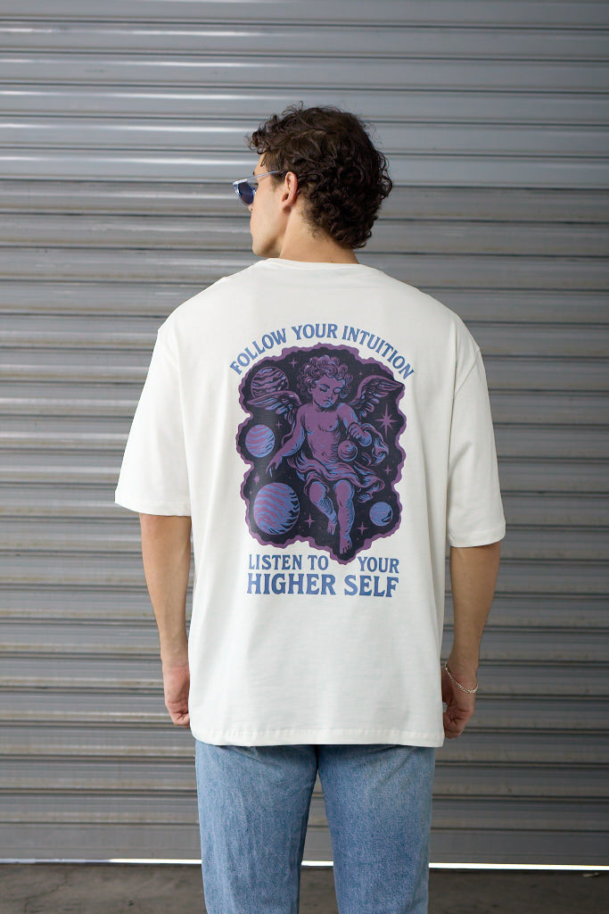 Higher Self -  Off -  White -  Oversized T-shirt