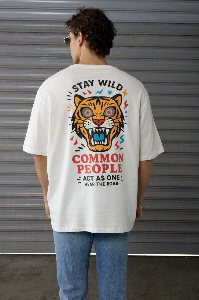 Stay Wild - Off - White - Oversized - T-shirt