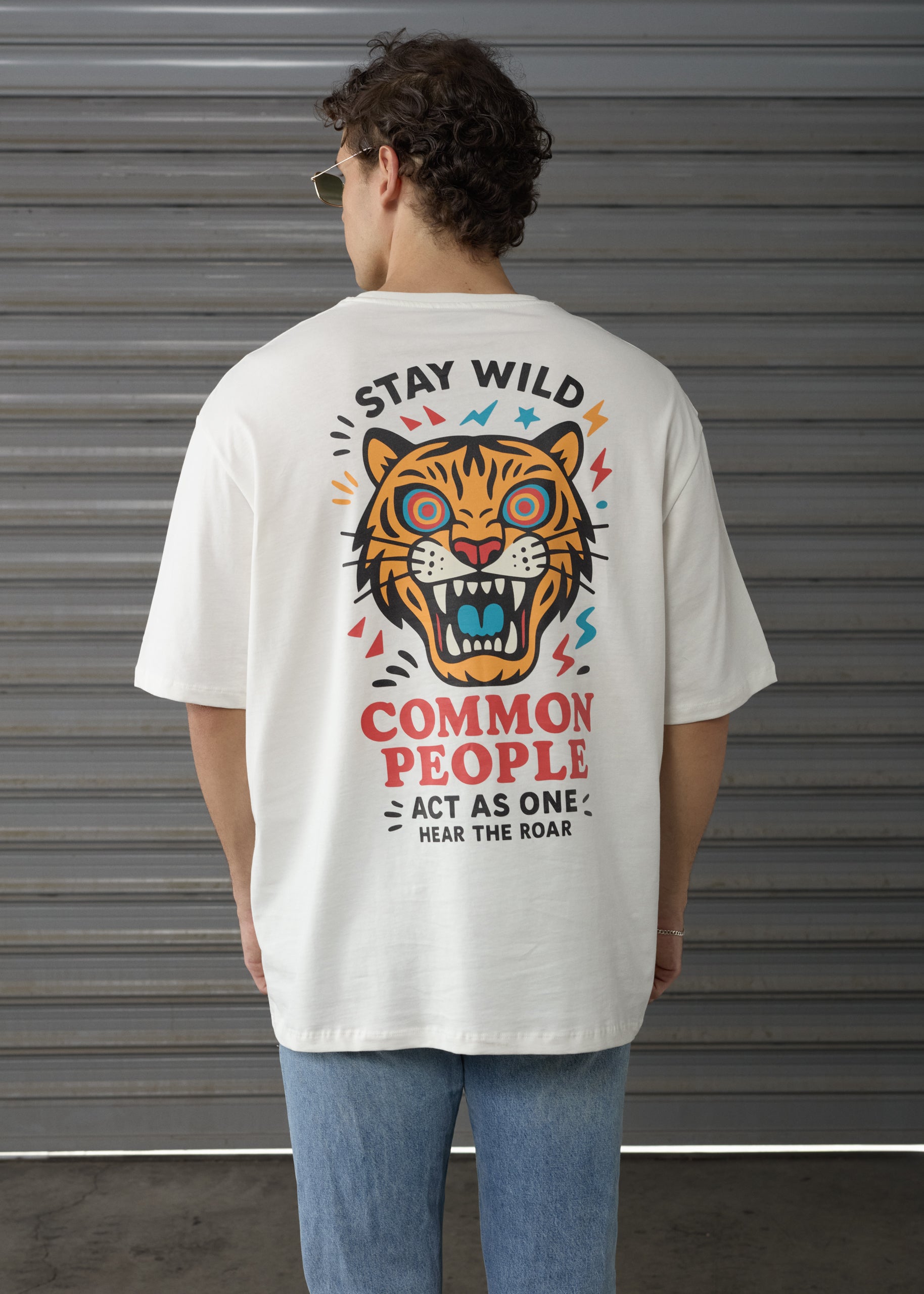 Stay Wild - Off - White - Oversized - T-shirt