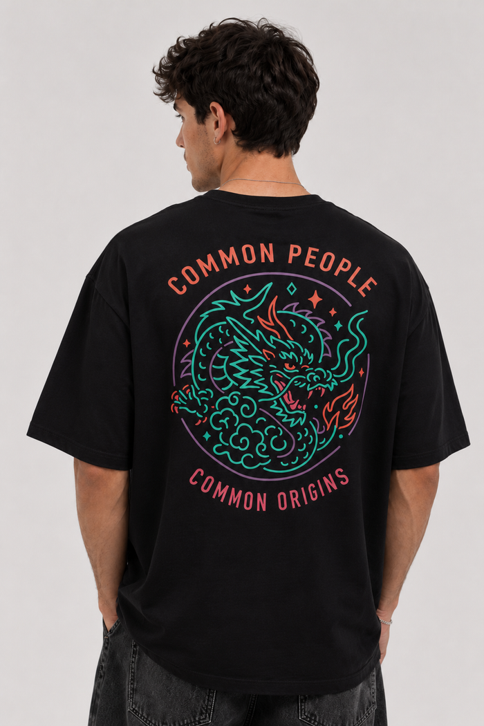 Neon Serpent -  Black - Oversized T-shirt