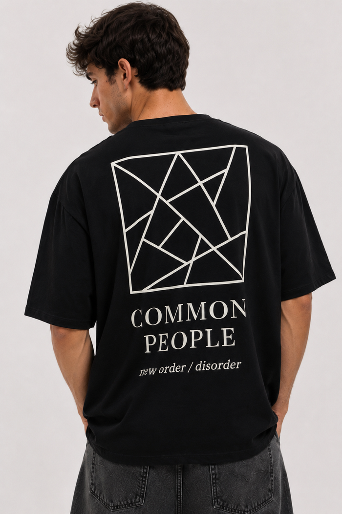 New Order - Black -  Oversized T-shirt