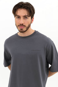Essential Demir Gri Oversize T-shirt