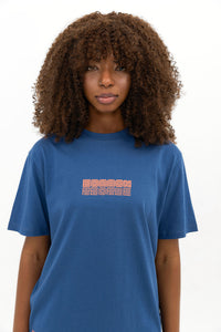 Logo Marin Mavi Oversize T-shirt