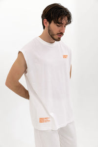 Sense Beyaz Kolsuz Unisex T-shirt