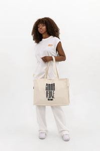 Nomad - Large Size - Waxed Canvas - Off-white Bag