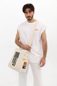 Townie - Mid Sized - Waxed Canvas - Off-White Bag