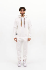 Multi-Cord Oversized Hoodie Off-white