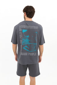 The Field Demir Gri Oversize T-shirt
