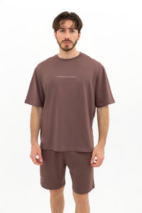Infinite Web -  Sepia Brown - Oversized T-shirt