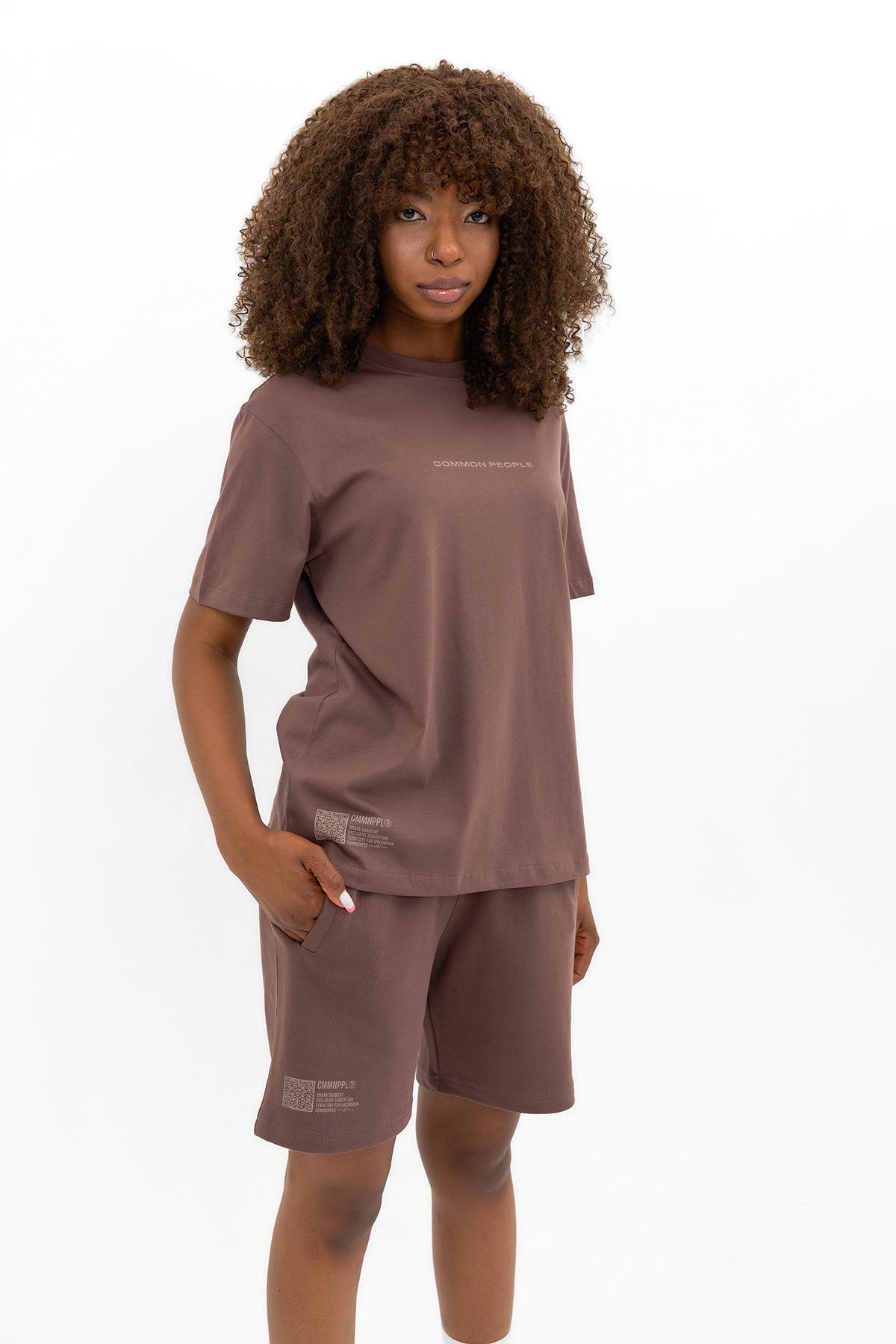 Infinite Web - Sepia Brown - Oversized T-shirt