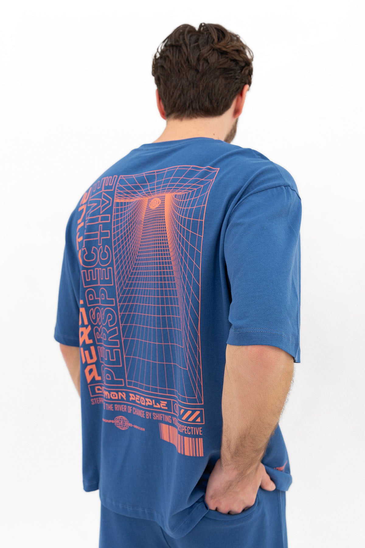 New Perspective - Marine Blue - Oversized T-shirt