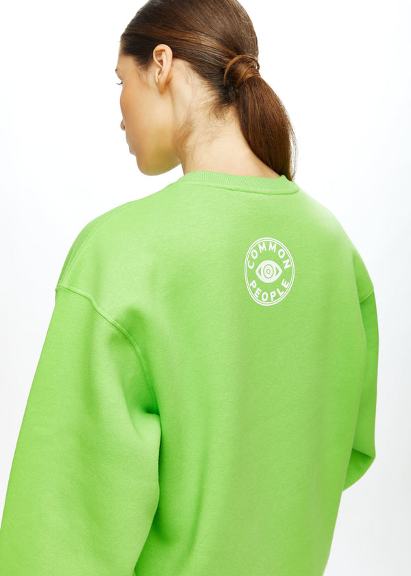 Oversize Sweatshirt Glossy Green
