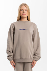 Essential Buzlu-Kahve Oversize Sweatshirt