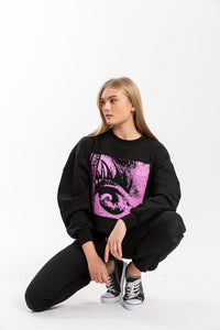 Discovery Black Cropped Sweatshirt