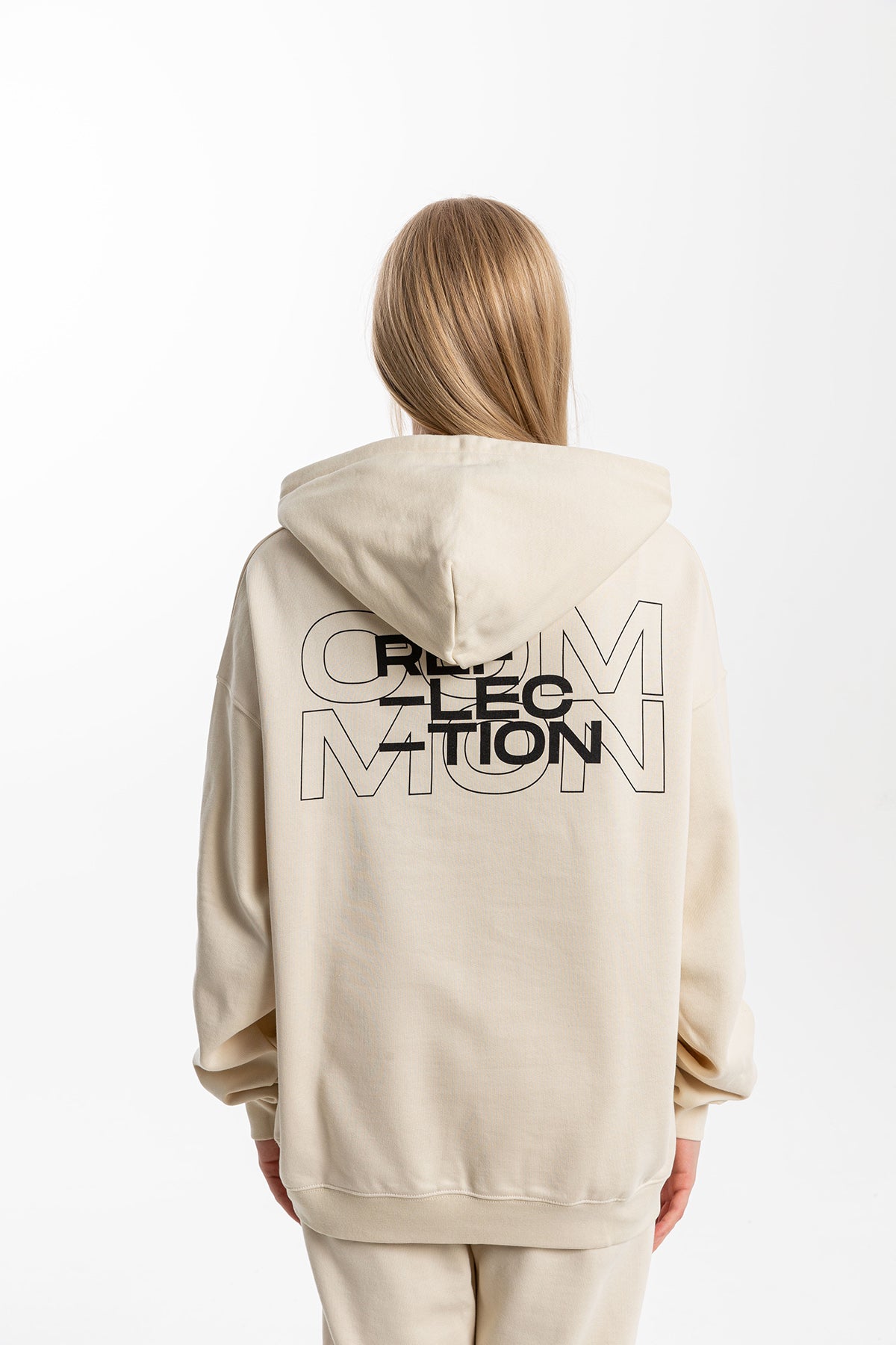 Reflection Bone-White Oversized Hoodie