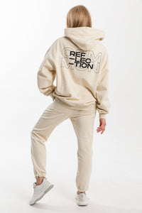 Reflection Bone-White Oversized Hoodie