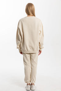 Essential Kemik Beyazı Oversize Sweatshirt