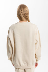 Essential Bone-White Oversized Sweatshirt