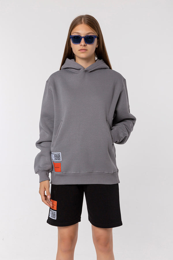Oversize Neo Hoodie Stone Gray