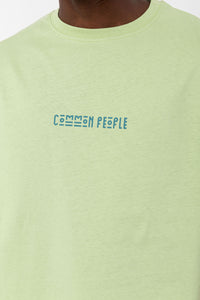 Logo Foam Green Oversize Kısa T-shirt