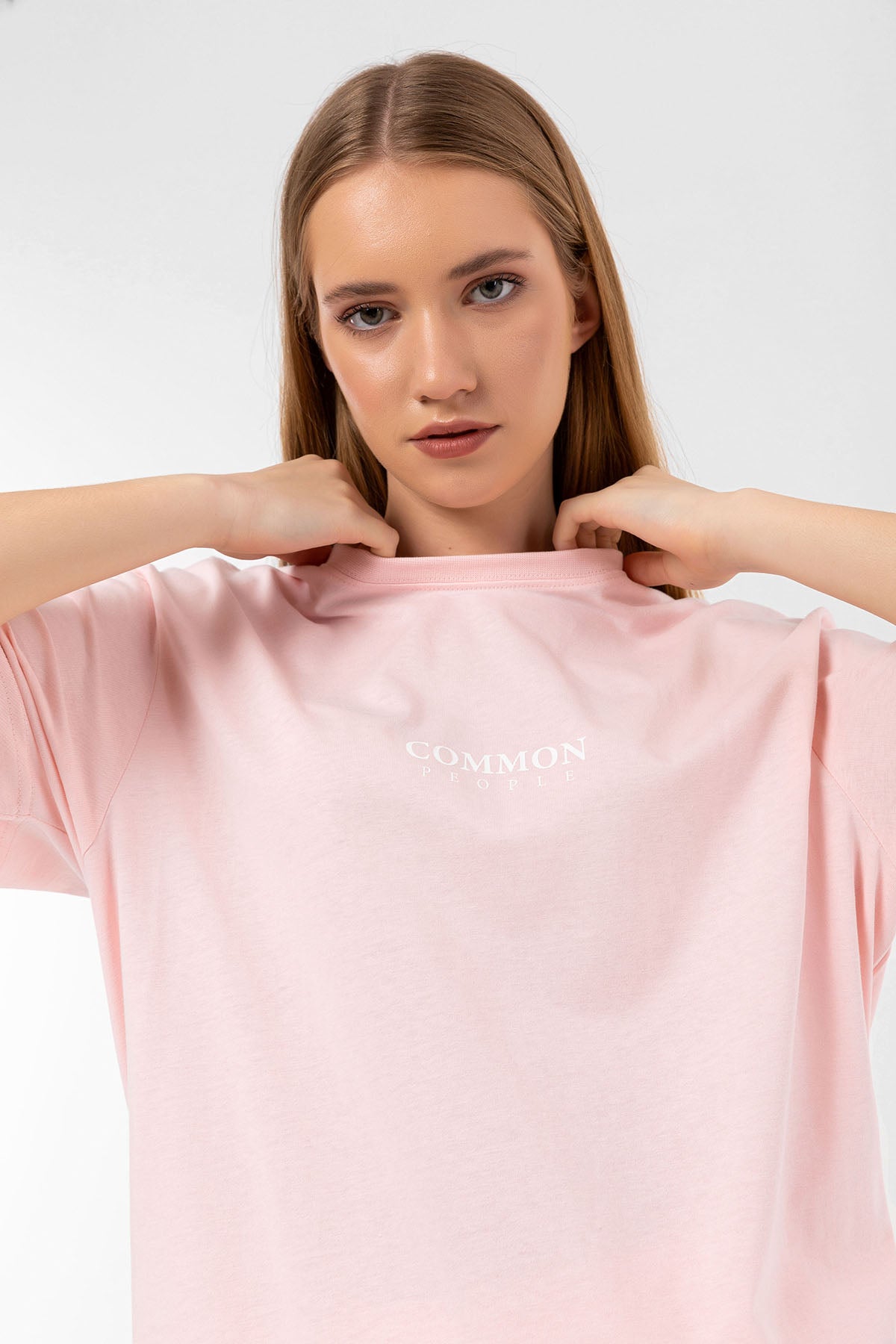 Logo Blush Pink Oversize T-shirt