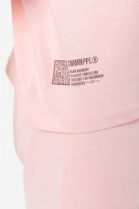 Logo Blush Pink Oversized Cropped T-shirt