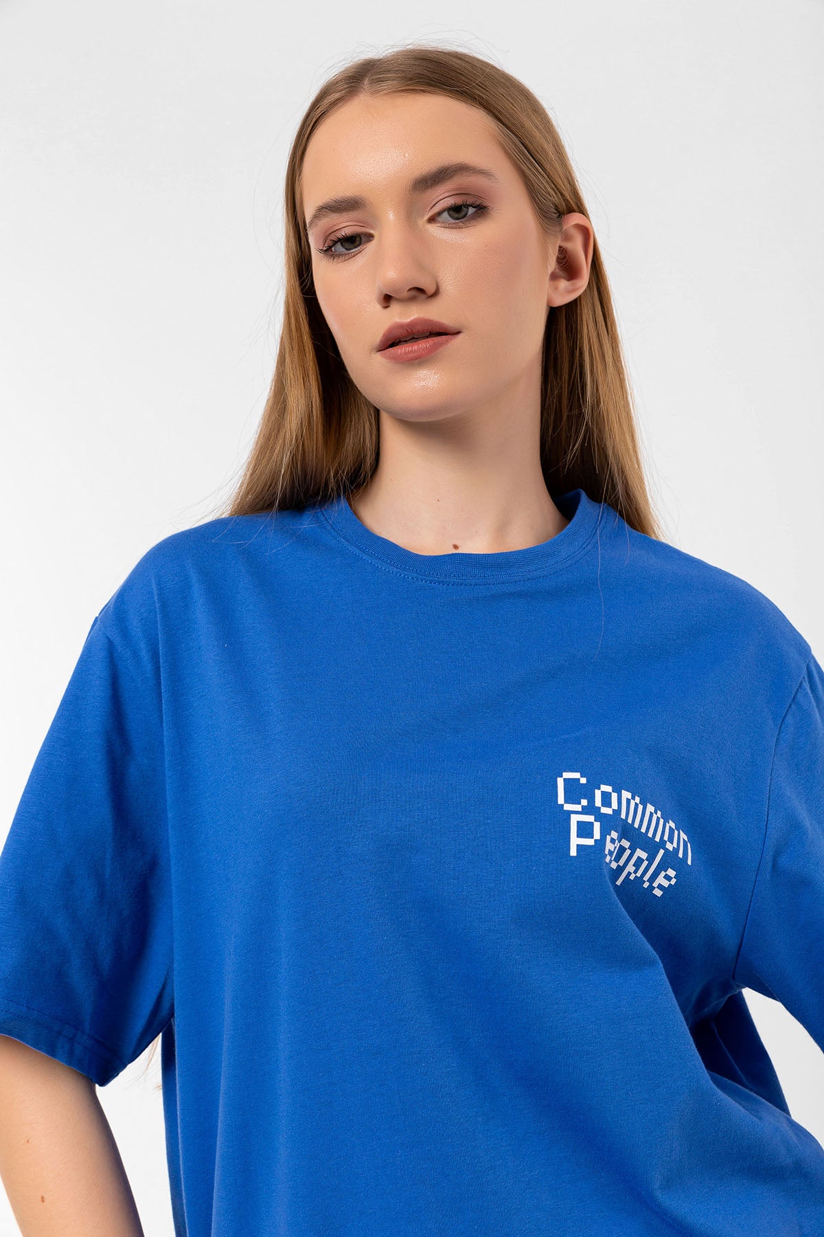 Logo Moody Blue Oversize T-shirt