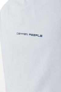 Logo Ice Gray Oversize Kısa T-shirt