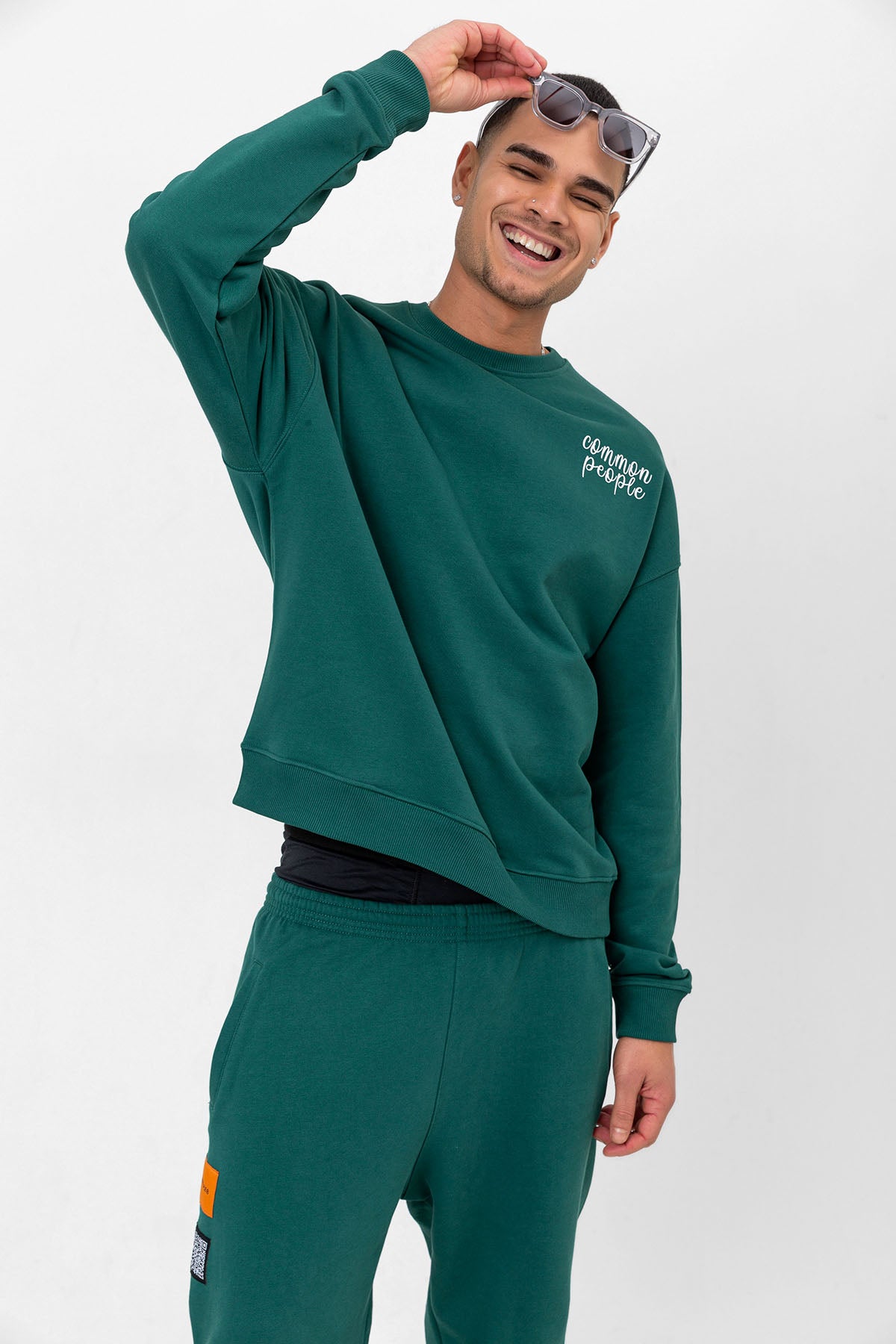 Less Dark Green Sweatshirt