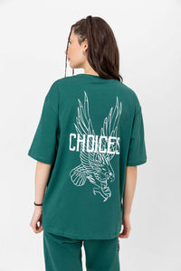 Choices Dark Green Oversized T-shirt