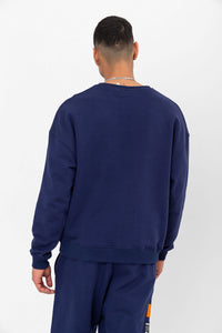 Navy Blue Logo Sweatshirt