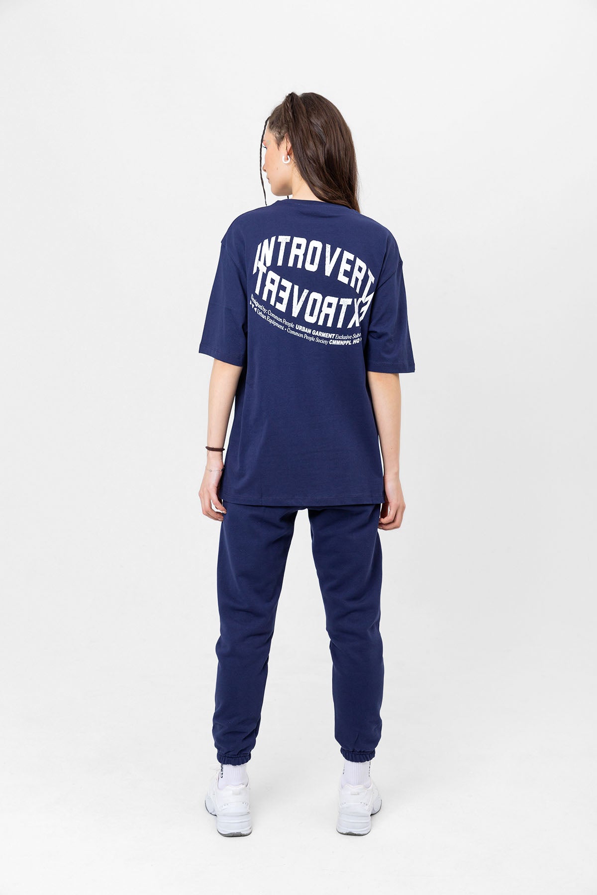 Extrovert Navy Blue Oversized T-shirt